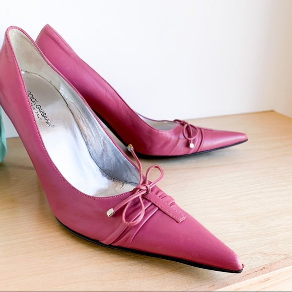 🇮🇹 DOLCE & GABBANA mauve pink leather shoes - Picture 2 of 11